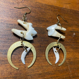 Ethnic Tribal Bone <b>Earrings</b> Handmade Artisan Design - Product Image 5