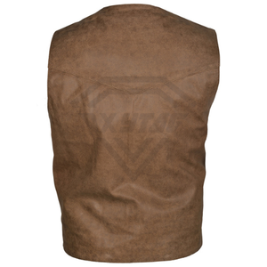 Nouveauté : Gilet en cuir pour homme, fabrication en usine, respirant, avec design personnalisé, service OEM - Product Image 2