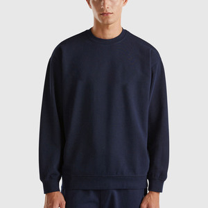Low MOQ Latest Design Sweat Shirt Men's Crewneck <b>Sweatshirt</b> 100% Cotton Long Sleeve Full Sherpa Lining Embroidered Winter - Product Image 1