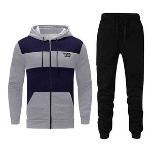 Conjunto Deportivo Informal de Invierno para Hombre, con Capucha y Cordón Ajustable, Ecológico, 100% Algodón, Cómodo para Entrenamiento, Gimnasio y Running - Product Image 1