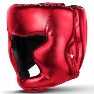 Protectores de Cabeza de Boxeo Personalizados en Cuero Brillante, Casco Deportivo Informal para Entrenamiento en Interiores - Product Image 3