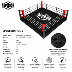 Customized Boxing Ring <b>Cover</b> Printed logo Boxing Ring <b>Canvas</b> <b>Cover</b> Floor Thai Boxing Ring for Outdoor and Indoor - Product Image 2