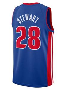 Nueva Camiseta de Baloncesto Detroit 2024-25 de Alta Calidad, Transpirable, 100% Poliéster, Logotipo Impreso por Sublimación, Personalizada, sin Mangas, Cuello en V - Product Image 2