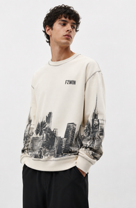 Sudadera F2WIN Unisex Negra Extra Grande con Cuello Alto, Forro Polar, Transpirable, Manga Regular, Informal, de Punto, con Frente de Algodón - Product Image 3