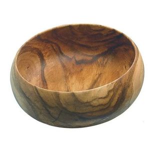 Handcrafted Wooden Serving Bowl Durable Acacia Wood Serving Bowl For Fruits Salads <b>Pasta</b> And Snacks - Product Image 3