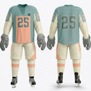 Uniforme de hockey sur glace professionnel pour hommes, ensemble maillot et short en tissu respirant, coupe confortable pour l'entraînement et les activités sportives - Product Image 4