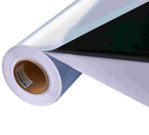 Rouleau d'autocollants pour voiture en vinyle noir brillant épaissi, adhésif, amovible, imprimable, pour graphiques de véhicules extérieurs, garantie 1 an - Product Image 1