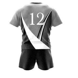 Ensemble de maillot de football pour homme à imprimé géométrique, manches courtes, respirant, coupe athlétique, sublimé, toutes saisons, vêtements de sport pour adultes - Product Image 2