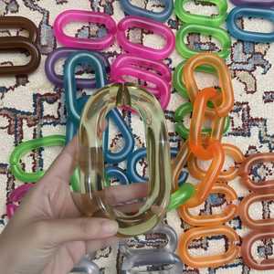 Cadena de Eslabones Acrílicos en Oferta, Cadena de Resina Plástica Ligera para Asas de Bolsos y Accesorios de Ropa - Product Image 4