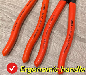 Pince multiprise allemande MIT de type linéier, outil de sertissage métrique de qualité industrielle, poignée souple dentelée en plastique, acier au chrome-molybdène OEM - Product Image 3