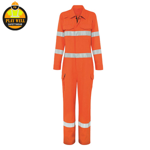 Men's <b>Comfortable</b> Cotton Safety Overall Coveralls Breathable Reflective Flame-Resistant Fire-Proof Protective Workwear Clothing - Product Image 2