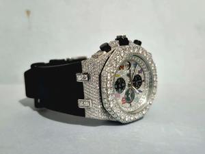 Reloj Analógico de Lujo con Cristales de Moissanita y Diamantes, Estilo Hip Hop, Antiguo y de Moda, para Profesionales, en Venta - Product Image 4