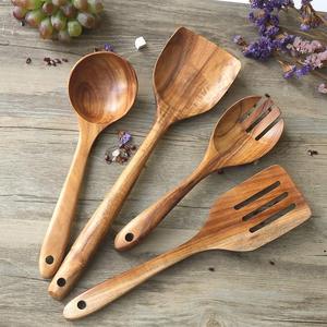 Cuchara de servir de madera maciza hecha a mano, herramienta de cocina para mezclar salsa, arroz, curry, sopa, utensilio de madera natural duradero - Product Image 1