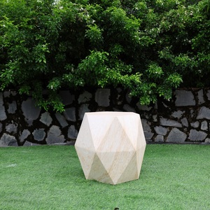 Mesa de Centro de Concreto Blanca, Mesa de Concreto de Diseño Moderno para Interiores y Exteriores, Mueble de Lujo con Superficie Impermeable - Product Image 3