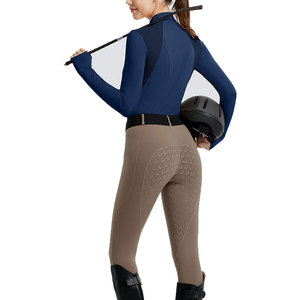 Camiseta Deportiva de Lujo Premium para Mujer, para Montar a Caballo, Tejido Elástico en Cuatro Direcciones, Transpirable, de Secado Rápido, Ligera y Profesional - Product Image 6