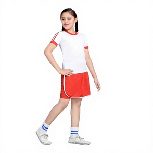 Uniforme Deportivo para Niñas de Guardería, Camiseta de Cuello Redondo y Manga Corta 100% Algodón con Falda Plisada - Product Image 6