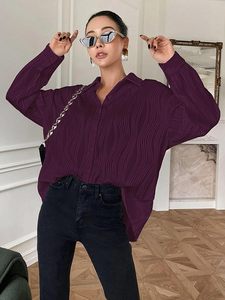 Camisa extragrande para mujer, camisa elegante estilo western, camisa larga para mujer - Product Image 2