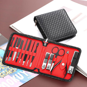 Ensemble de manucure professionnel, kit de manucure, ensemble de coupe-ongles, 13 en 1, en acier inoxydable, outils de pédicure, outil de toilettage pour hommes - Product Image 6