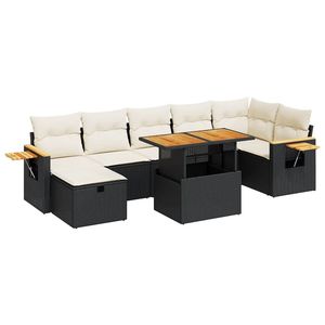 Conjunto de Sofás de Jardín en Blanco y Negro - Product Image 2