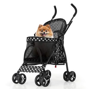 Chariot pliable de qualité TH-PPS-235 pour animaux de compagnie avec bouches d'aération Roues de roulement lisses et poignée de poussée antidérapante Personnalisable - Product Image 1