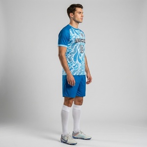 Uniforme de Fútbol Unisex de Primera Calidad para Adultos, 100% Poliéster, Tela Transpirable, Personalizable con Nombre de Equipo, Cuello Redondo, Transferencia Térmica - Product Image 6