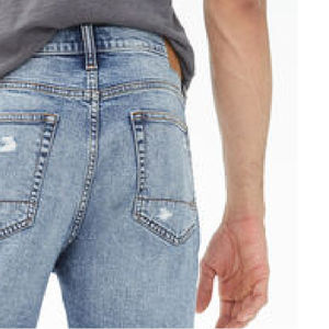 Pantalones Cortos de Mezclilla Holgados para Hombre, Estilo Streetwear, con Lavado Ácido y Efecto Desgastado, Personalizados, con Servicio OEM y ODM - Product Image 5