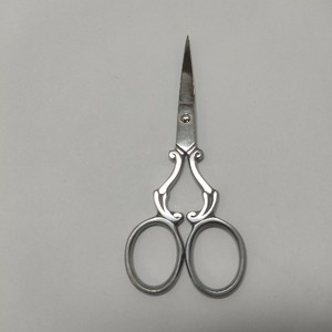 Stainless Steel Left-Handed Trimming Scissors for Men's <b>Beard</b> & Mustache <b>Care</b>-Sharp Blade Ceramic Handle (Silver) - Product Image 4