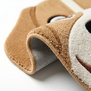 Factory Supply Handmade <b>Dog</b> Shape Wool Rug Custom Tufted Puppy Carpet Latex Backing Non-Slip Floor Mat Wholesale Manufacturer - Product Image 5