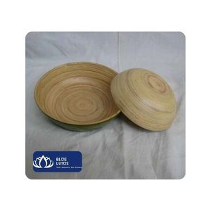 Juego de Tazones de Bambú Ecológicos Blue Lotus, Diseño Zen Asiático Artesanal, Sin Plástico, Apto para Alimentos, con Logotipo Personalizado, Utensilios de Cocina para el Hogar - Product Image 1
