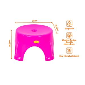 Taburete de ducha de plástico impermeable de perfil bajo, banco reposapiés antideslizante para baño y lavandería con ranura para colgar. - Product Image 1