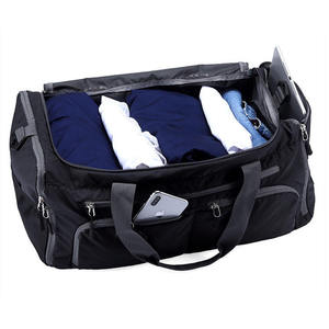 Unisex Oxford Gym Duffel Bag with <b>Adjustable</b> <b>Strap</b> Zipper Closure 30-40L Capacity Casual Sport Bag - Product Image 3