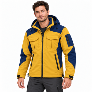Chaqueta Softshell de Invierno para Hombre con Bordado Personalizado, con Capucha, para Senderismo, Caza, Uso en Exteriores, Forro Polar Cálido, Cierre de Cremallera de Dos Tonos, Abrigo de Viaje - Product Image 3