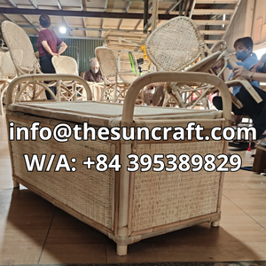 Woven Rattan House Toy Chest Kids Furniture Wicker Playhouse <b>Box</b> Nursery Room Factory Price High Quality Wholesale - Product Image 5