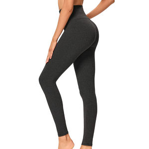 Leggings de yoga pour femmes de haute qualité, sur mesure, sans couture, taille plus, longueur cheville, en tissu léger Spandex/Nylon - Product Image 4