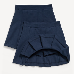 Mini-jupe plissée en tissu bleu marine pour uniforme scolaire des filles - Product Image 2