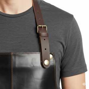 Delantal de Cuero Resistente para Trabajo Industrial, Soldadura, Taller, Suministro al por Mayor, Delantal de Cuero de Alta Gama LPN-0249 - Product Image 5