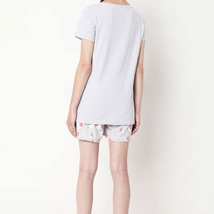 Conjunto de 2 Piezas de Algodón de Alta Calidad para Mujer, Estilo Casual, Camiseta de Manga Corta y Pantalones Cortos de Secado Rápido, Novedad de Verano - Product Image 3