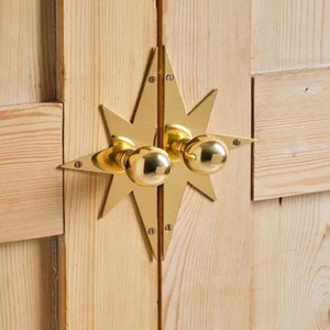 Star Shape <b>Brass</b> Cabinet <b>Knob</b> With Backplate Furniture Handle Casted <b>Brass</b> <b>Knobs</b> - Product Image 1