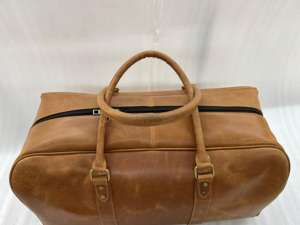 Bolsa de Viaje de Cuero Genuino de Lujo con Bloques de Color Personalizados, 20x10x11 Pulgadas, Resistente, para Hombre, Elegante, para Fin de Semana - Product Image 5