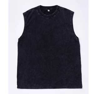 เสื้อยืดแขนกุดทรงหลวมสไตล์วินเทจสำหรับผู้ชาย ผลิตตามสั่ง OEM/ODM ขายส่ง ผ้าฝ้าย 100% เป็นมิตรต่อสิ่งแวดล้อม สตรีทแวร์แนวสตรีท - Product Image 5