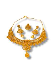 Ensemble de bijoux AWAIS HOUSE pour femmes africaines, plaqué or 6 grammes, collier et bracelet Hiphop Infinity Diamond, pour mariage et fête - Product Image 5