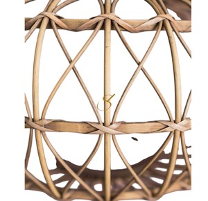 Artisan Woven Natural Rattan Lampshade Creative Straw Hanging Chandelier Cover Minimalist Open Weave Pendant <b>Light</b> <b>Shade</b> <b>Kitchen</b> - Product Image 4