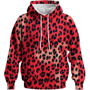 Cotton Fleece <b>Leopard</b> Hoodie Streetwear <b>Sweatshirt</b> Custom Logo Men Women Wholesale Supplier - Product Image 1