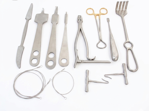 Lot de 12 instruments chirurgicaux orthopédiques assortis, pinces en acier inoxydable, manuelles, affûtées, Classe I - Product Image 4