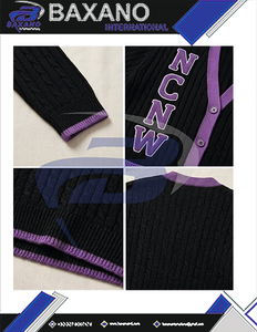 NCNW Sorority Cardigan <b>Sweater</b> Purple Embroidery Stylish College Apparel for Women Winter Knitwear Casual Acrylic Knit <b>Sweater</b> - Product Image 6