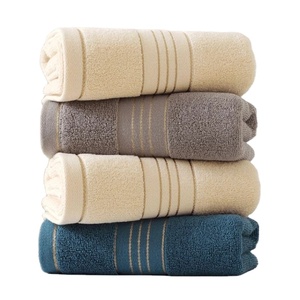 Solid Color Cotton <b>Bath</b> <b>Towels</b> Rectangular Dyed Skin-Friendly For Home Use - Product Image 5