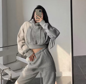 Custom 2-Piece Joggers Pants Set Fall and Winter Hoodie Sweat Suits - Product Image 4