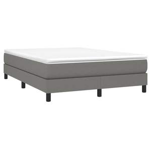 Cadre de lit Queen en tissu gris foncé, rembourré, en contreplaqué et bois d'ingénierie, durable et élégant - Product Image 3