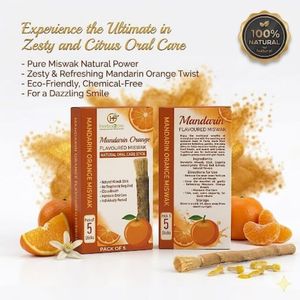 Bâtonnet de miswak aux herbes aromatisé à l'orange, avec un goût d'orange frais, pour un soin buccal complet, un nettoyage quotidien et une hygiène dentaire naturelle. - Product Image 2