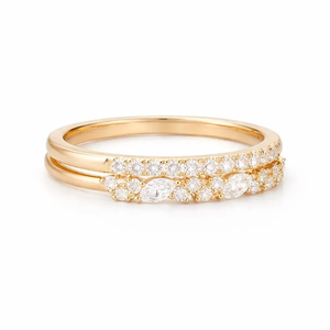 Bague de mariage en or 10 carats avec diamant synthétique CVD de 2,00 carats, taille ronde, couleur F, clarté VS1, certifié IGI, diamant cultivé en laboratoire - Product Image 3